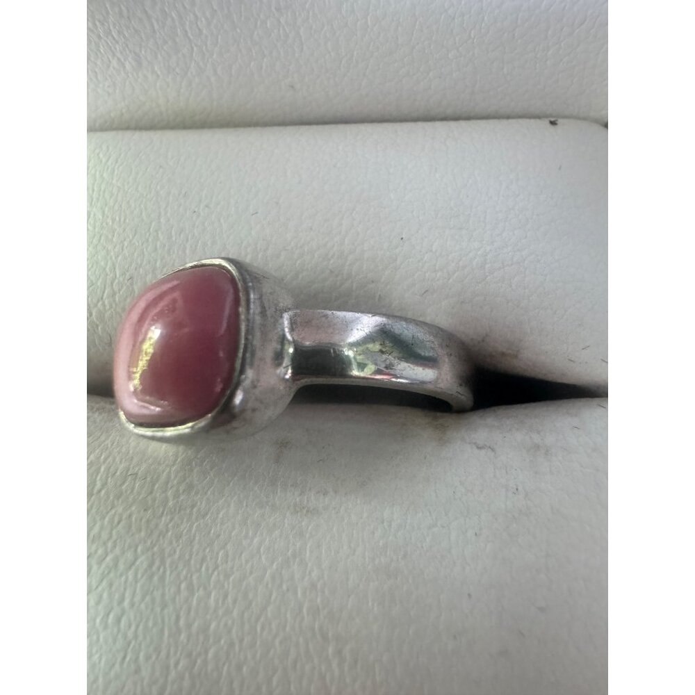 Vintage Sterling Silver Ring With Rhodochrosite stone - Picture 2 of 6